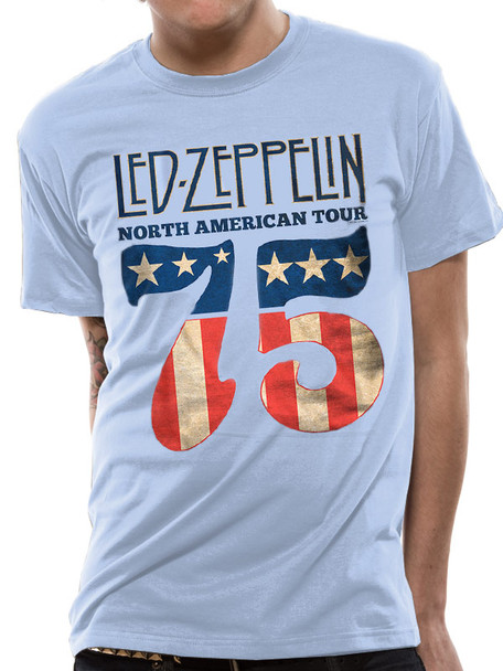 Led Zeppelin Classic US 75 Official Unisex T-Shirt