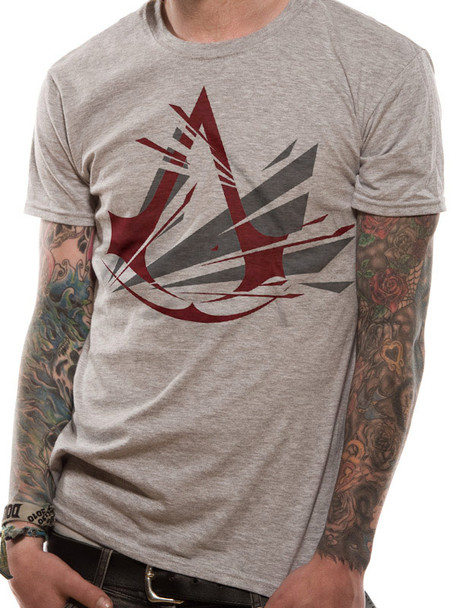 Assassin's Creed Fracutred Logo Official Grey Unisex T-Shirt