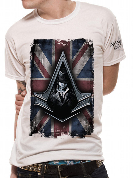 Assassin's Creed Syndicate Jacob Frye Union Jack Style Official White Unisex T-Shirt