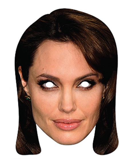 Angelina Jolie Celebrity Card Party Face Mask
