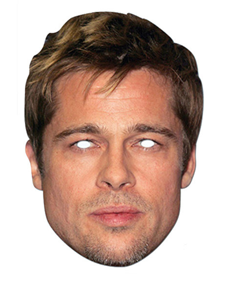 Brad Pitt Celebrity Card Party Face Mask