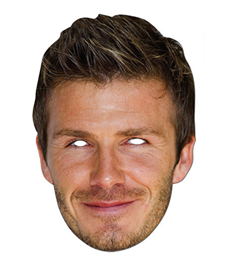 David Beckham Celebrity Card Party Face Mask