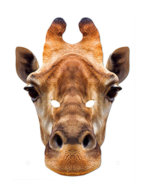 Giraffe Animal Card Party Face Mask