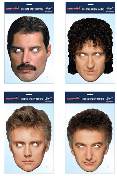 Queen set of 4 Card Party Face Masks