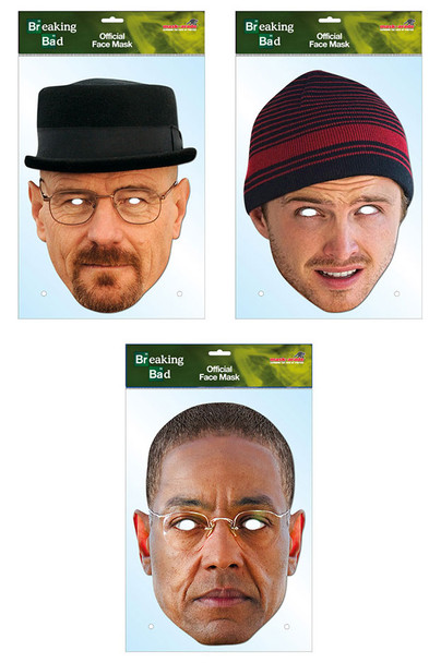 Breaking Bad Set of 3 Card Party Face Masks