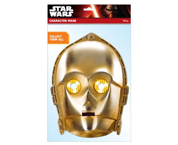 C-3PO Star Wars 2D Card Party Face Mask