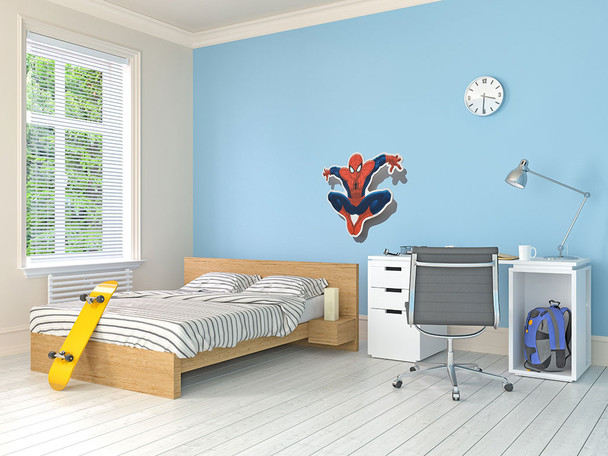 Exemple de chambre à coucher découpée en carton Spider-man 3D Wall Art