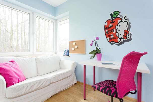 Hello Kitty Wall Art mounted example 