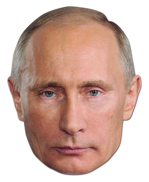 Masque facial de fête de carte de célébrité du président russe Vladimir Poutine