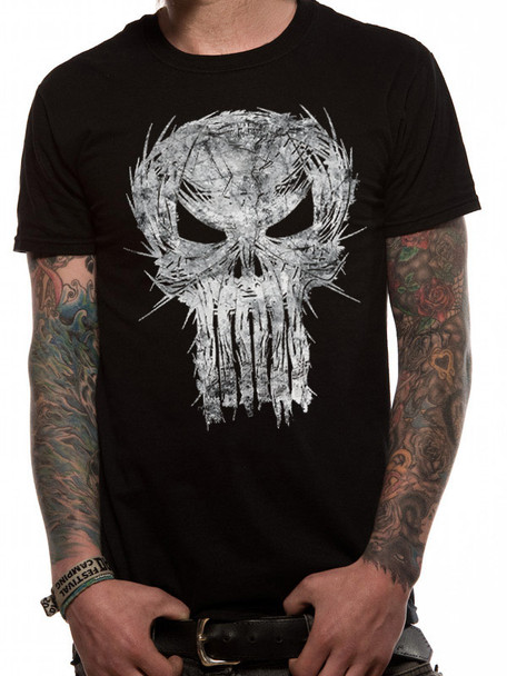 Marvel Knights The Punisher Shatter Skull Black Unisex T-Shirt