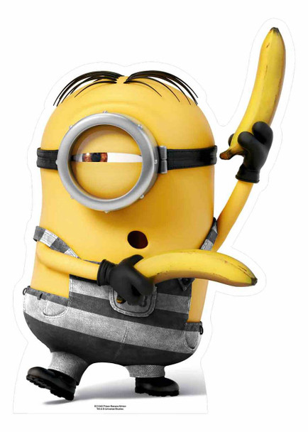 Prisoner Minion med Bananer Mini Pap Cutout / Standee / Stand up 