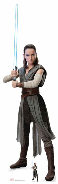 Figura de cartón de tamaño natural de Rey Star Wars el último jedi