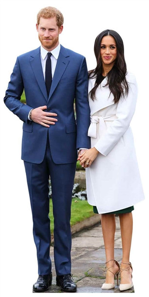 Prince Harry et Meghan Markle Mini découpe en carton / Standup