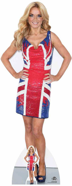 Geri Halliwell Union Jack Dress Lifesize Cardboard Cutout / Standup