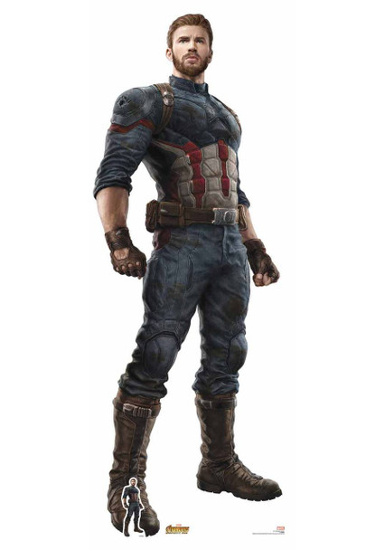 Captain America Avengers Infinity War Lifesize Cardboard Cutout with free table top cutout
