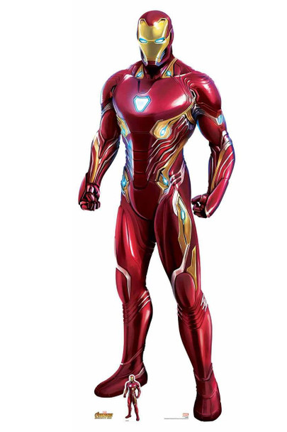 Iron Man Nanotech Suit Avengers Infinity War Lifesize Cardboard Cutout with free tabletop cutout