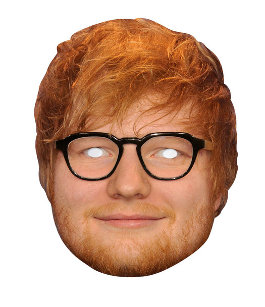 Ed Sheeran 2D Single Card Party Face Mask