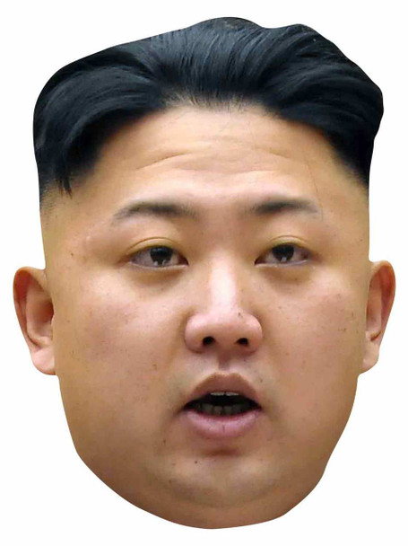Kim Jong-un 2D Single Card Party Face Mask