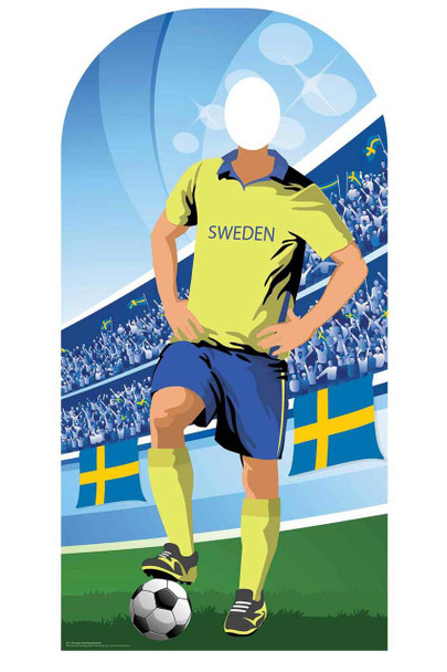 Suplente recortado de cartón de fútbol de la Copa Mundial de Suecia 2018