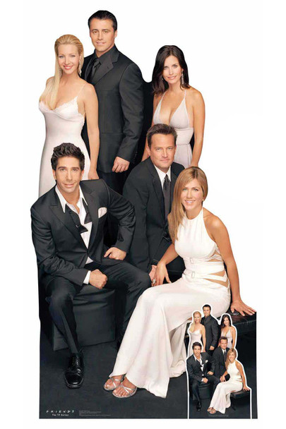 Friends Group Cardboard Cutout / Standup med Rachel, Ross, Joey og banden Cardboard Cutout / Standup