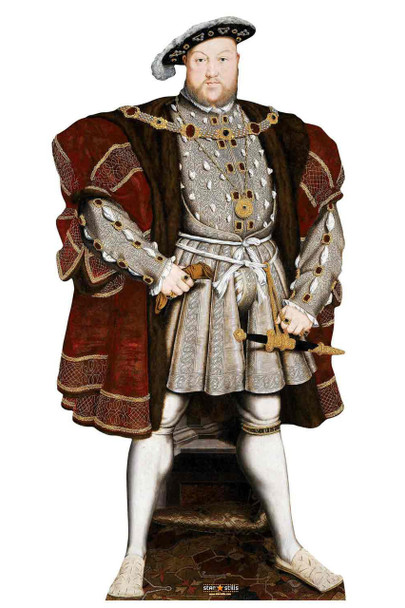 Koning Henry viii de Tudor-koning levensgrote kartonnen uitsnede / stand-up