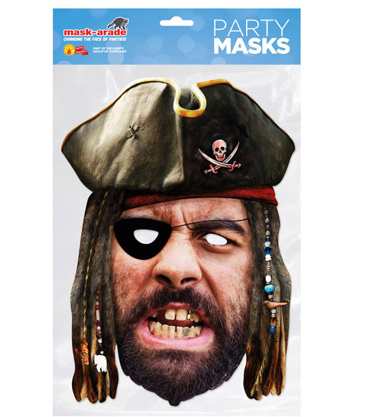 Pirate Historical Single 2D Card Party Face Mask