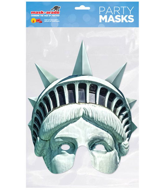 Statue of Liberty Single 2D Card Party Half Face Mask