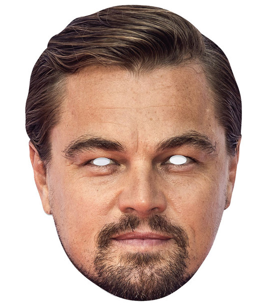 Leonardo DiCaprio Celebrity Single 2D Card Party Face Mask