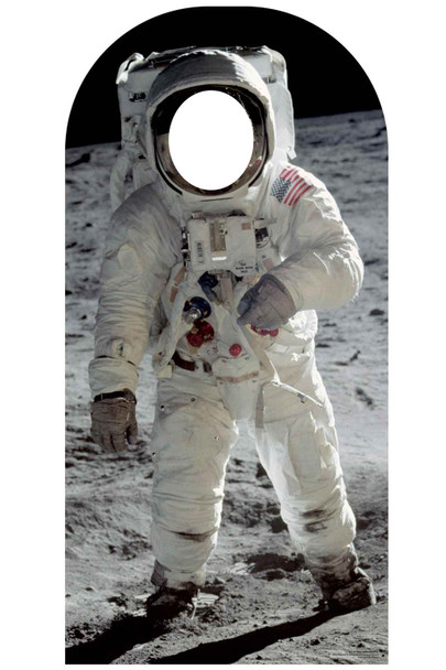 Figura de cartón de tamaño natural del astronauta de Buzz Aldrin