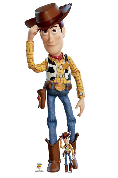 Chapeau à bascule Woody officiel Disney Toy Story 4 découpe en carton grandeur nature