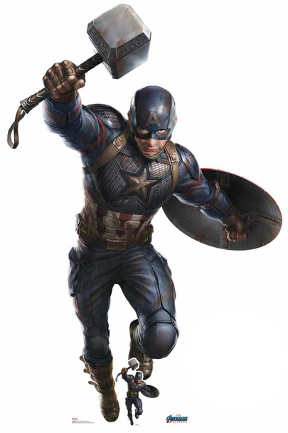 Captain America Mjolnir Marvel Avengers: Endgame Giant Cardboard Cutout