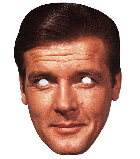 Roger Moore Celebrity 2D Single Card Party Face Mask