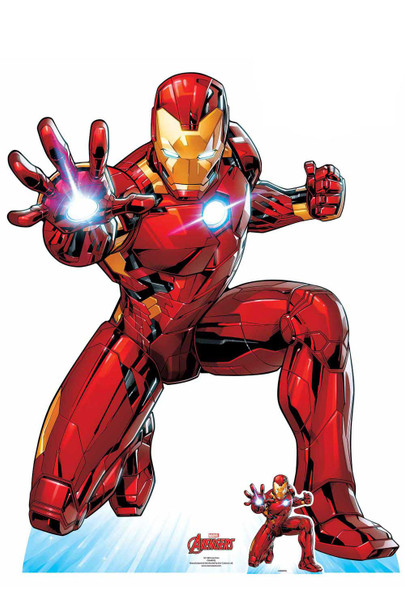 Iron Man Ballistic Salvo Kneeling Pose Official Marvel Cardboard Cutout
