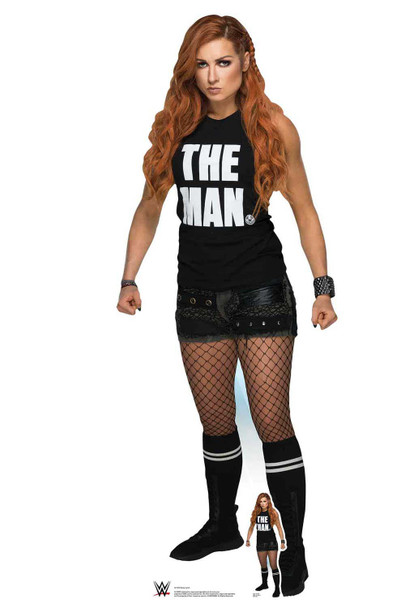 Becky Lynch en pantalones cortos WWE Recorte de cartón de tamaño natural / Standup