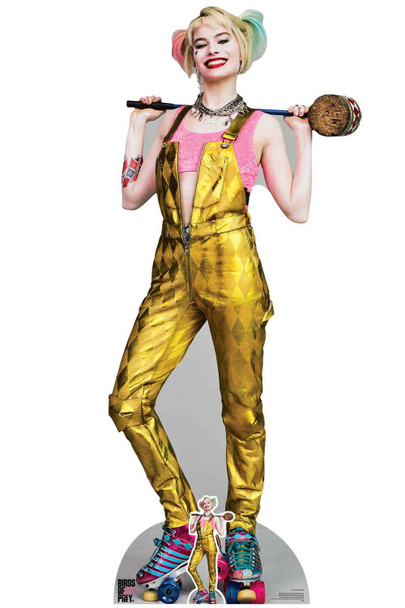 Harley Quinn Gold Jumpsuit Birds of Prey Lifesize Cardboard Cutout