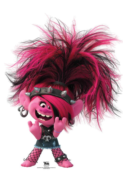 Princess Poppy Punk Troll Official Trolls World Tour Lifesize Cardboard ...