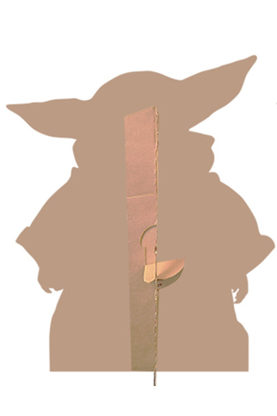 Rear of The Child (Baby Yoda) Alternate Pose Official Mandalorian Cardboard Cutout