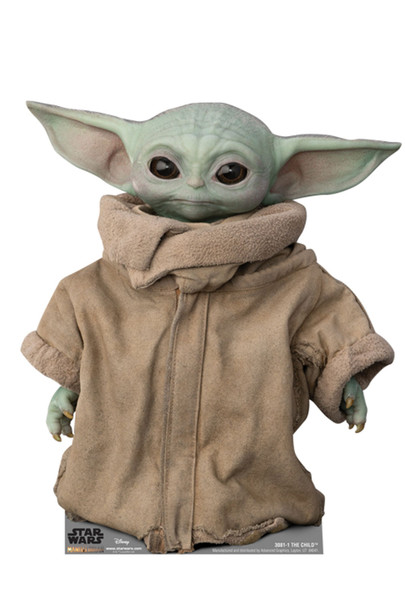 L'enfant (bébé yoda) découpe officielle en carton mandalorien