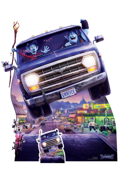 Barley and Ian in Guinevere from Onward Official Lifesize Cardboard Cutout