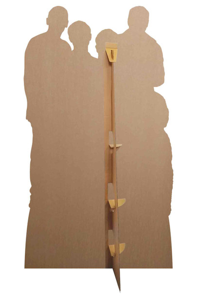 Rear of Friday Night Dinner Group Official Cardboard Cutout