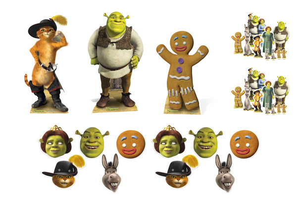 Shrek Mini Variety Cardboard Cutout Party Pack - 7 Piece