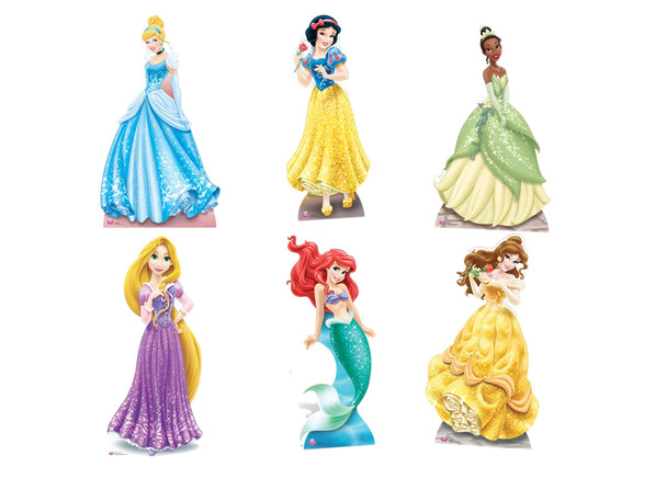 Disney Princess Official Lifesize Cardboard Cutouts - Set of 6