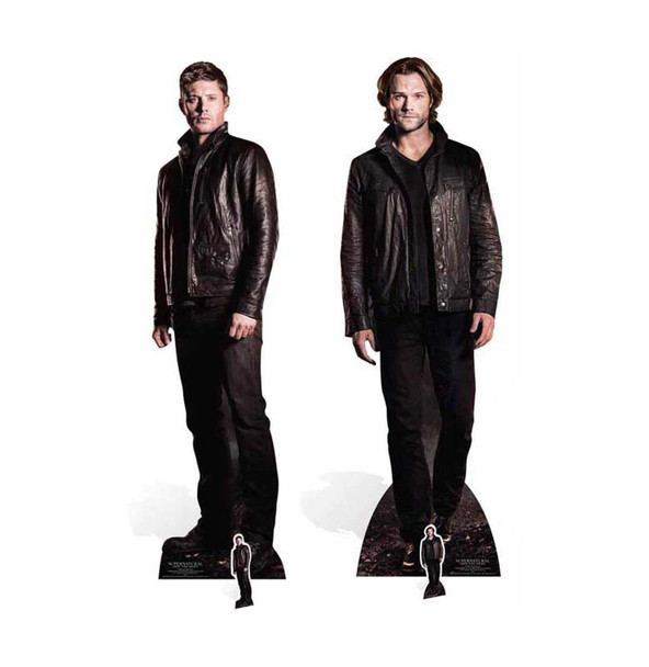 Supernatural Sam and Dean Winchester Official Cardboard Cutouts Twin Pack