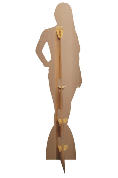 Rear of Addison Rae White Dress  Celebrity Cardboard Cutout 