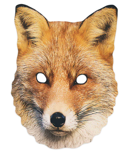 Fox 2D Animal Single Card Party Mask