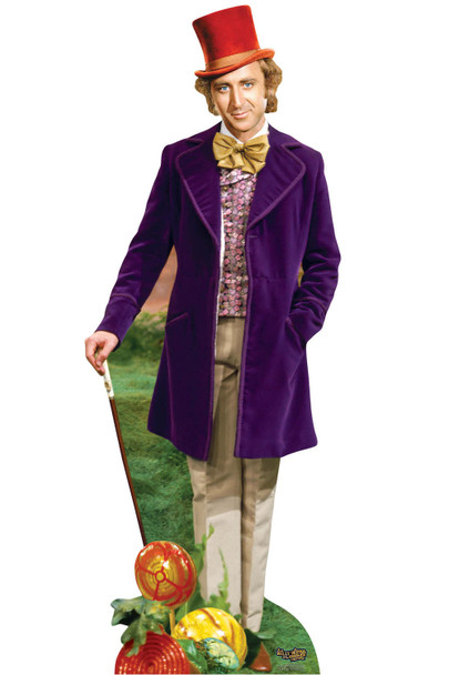 Lebensgroßer Pappaufsteller / Standee von Willy Wonka