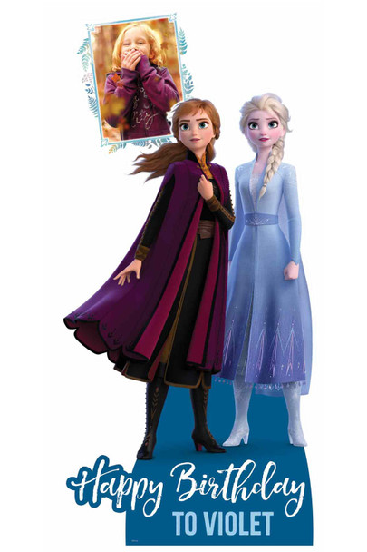 Frozen Personalised Photo and Name Cardboard Cutout / Standup Example 3