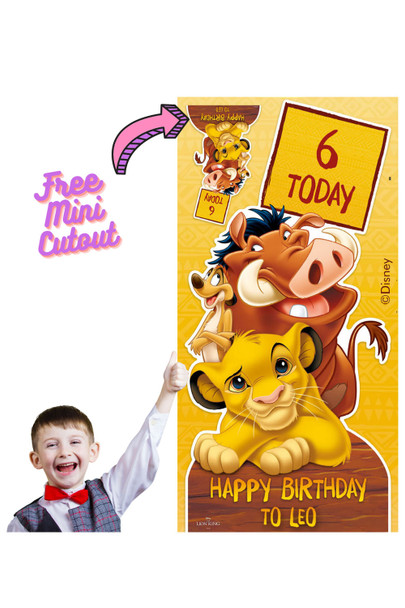 Lion King Disney Personalised Happy Birthday Cardboard Cutout Example 3