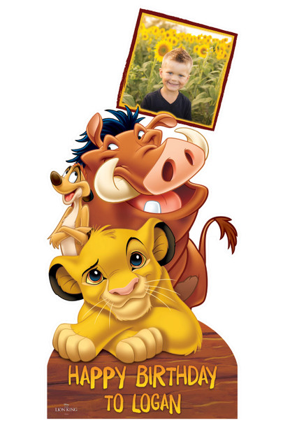 Lion King Disney Personalised Photo and Name Cardboard Cutout Example 2