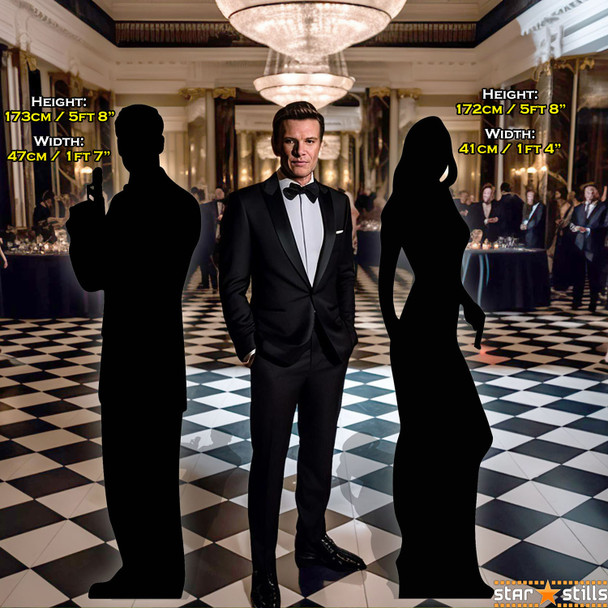 Secret Agent Silhouette Cardboard Cutouts lifestyle example